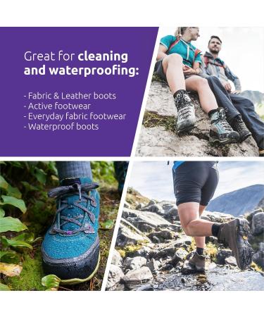 Nikwax Fabric & Leather Footwear Care Kit - Cleaner & Waterproof Spray with Brush - Buy Online on GoSupps.com