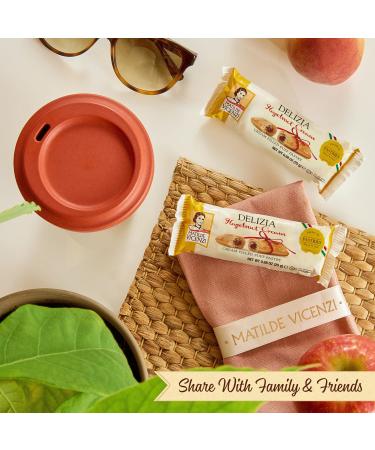 Delizia Hazelnut Cream Puff Pastry Rolls 4-Pack - Made in Italy | All-Natural Kosher Dairy - 4.41oz (125g) Box by Matilde Vicenzi - Buy Online on GoSupps.com
