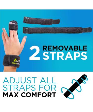 BraceAbility Two Finger Immobilizer - Hand & Buddy Splint Cast for Broken Joints - Mallet/Trigger Finger Extension - Medium Size - Buy Online on GoSupps.com