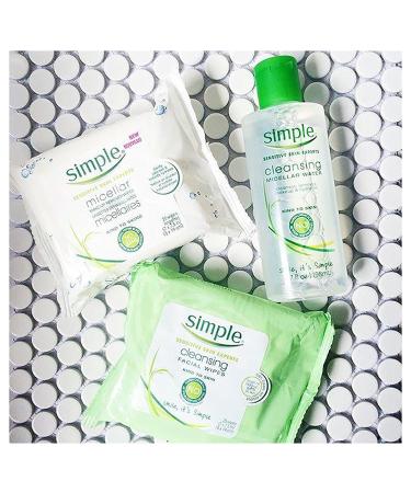 Simple Kind to Skin Facial Wipes Cleansing 25 ct Twin Pack - Gentle Face Cleansing Wipes - Buy Online on GoSupps.com