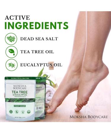 Tea Tree Oil & Dead Sea Salt Foot Soak - Nail Fungus & Athlete's Foot Treatment - Exfoliating Spa Bath for Hard Skin - Antifungal Feet Soak, 500g - Buy Online on GoSupps.com