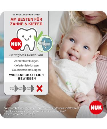 Nuk Signature Day & Night Baby Pacifier Set | BPA-Free Silicone Heart Shape 4 Pieces | Calms 95% of Babies | Glow-in-the-Dark Stars | Ages 18-36 Months - Buy Online on GoSupps.com
