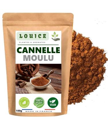Cannelle de Ceylan Moulue 100g 100% Naturelle et Pure Saveur Douce et Parfum e Id ale pour P tisserie Infusions et Plats Gourmets Naturellement Sans Gluten Sachet Refermable Marque LOUICE