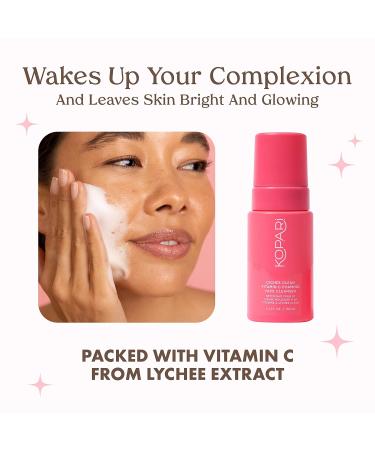 Kopari Lychee Clean Vitamin C Foaming Face Cleanser - Refreshing Brightening International Shipping Available - Buy Online on GoSupps.com