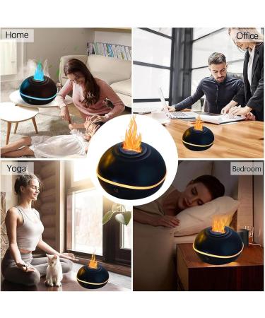 Flames Diffuser with 7 Colors & Wood Grain - 200ml Silent Air Freshener with Automatic Shutdown for Ultimate Room Fragrance - Buy Online on GoSupps.com