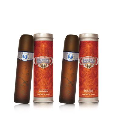 Cuba Blue 3.3. fl. oz. Eau De Toilette Spray | Fragrance for Men (Pack of 2)