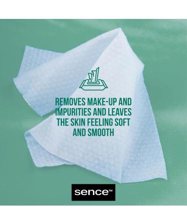  Sence Sence Pack of 6 packs of 20 aloe vera facial cleansing wipes with citric acid vitamin A vitamin C and panthenol vegan facial cleansing wipes facial care - Buy Online on GoSupps.com