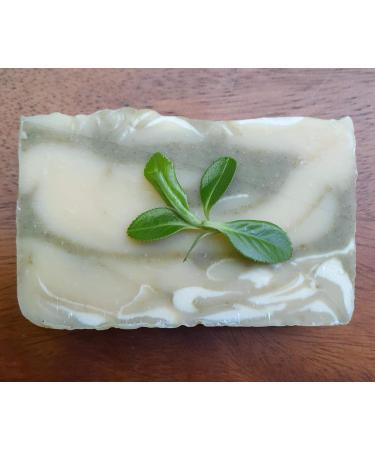 Lemongrass Handmade Soap Bar - All-Natural Face & Body Soap with Spinach & Spirulina | 4oz International Shipping Available - Buy Online on GoSupps.com