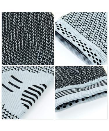 Neotech Care Elbow Support Sleeve - Bamboo Fiber 3D Weaving Knitted Fabric - Elastic & Breathable - For Golf Tennis Sports - Right or Left Arm - Grey Colour (Size S 1 Pair) S 2 - Buy Online on GoSupps.com