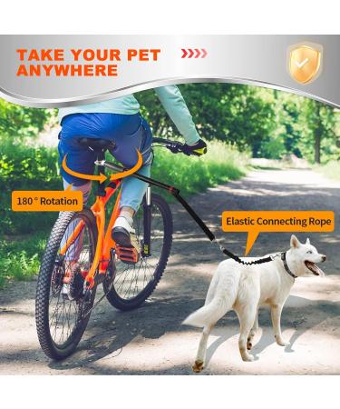 180 Bicycle Dog Holder | Upgraded Hands-Free Running Leash for 2 Dogs | Ideal for Cycling Walking & Training - Buy Online on GoSupps.com