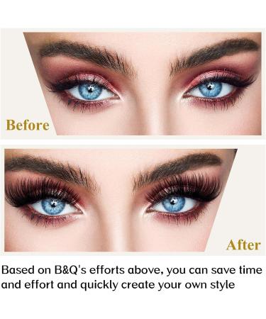 D-14mm B 42 Cluster Lashes | 72 Clusters | D Curl Individual Natural Eyelash Extensions - Soft & Fluffy DIY Lash Clusters - Buy Online on GoSupps.com