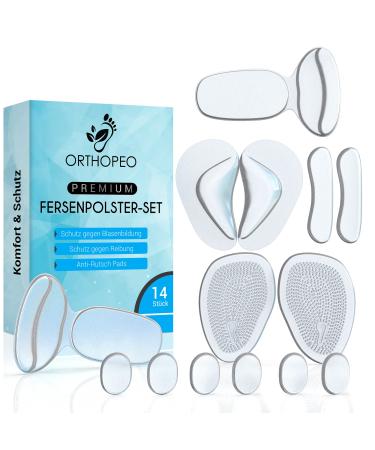 Orthopeo Premium heel cushion Bale cushion forefoot high heels inserts heel pads shoe inserts gel against blisters & friction 14er set silicone pad gel cushion gel cushion - Buy Online on GoSupps.com