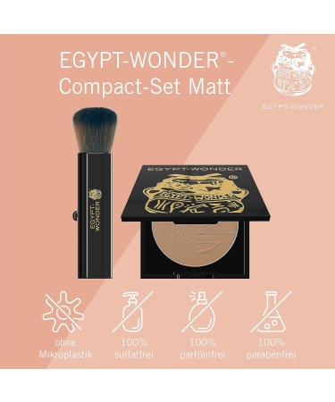 Egypt-Wonder Makeup Set | Matt Powder 10G & Brush | Original Since 1980 | Flawless Finish for All Skin Types - Buy Online on GoSupps.com