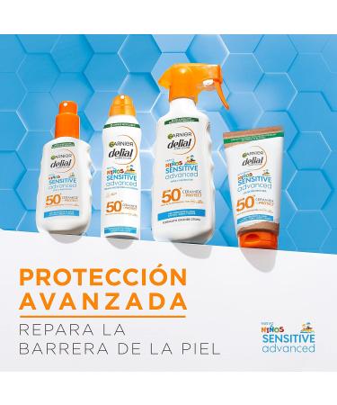 GARNIER DELIAL Children's Sensitive Advanced Anti-Sand Sunscreen Spray 150ml - High Protection IP50+ for Clear Skin - Buy Online on GoSupps.com