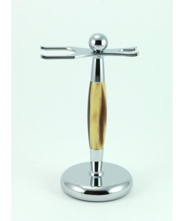 G.B.S Chrome Dual Stand for Shaving Brush & Razor | Premium Accent Holder for Grooming Essentials - Buy Online on GoSupps.com
