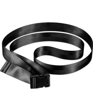 Extremity Mobilization Belt Manual Traction Mobility Strap Adjustable Fun Gait Belts for Stretching Yoga Leg Shoulder Exercise (Black)