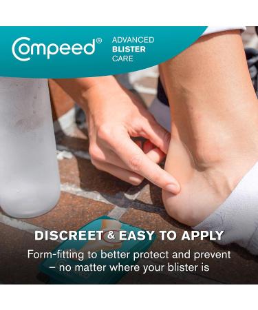 Compeed Advanced Blister Care Cushions 10 Count Medium Pads - 1 Pack - Heel Blister Patches - Foot Blister Prevention and Treatment - Hydrocolloid Waterproof Bandages - Buy Online on GoSupps.com