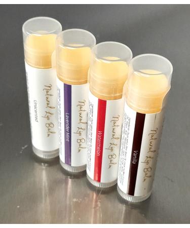 Maya Organic Lip Balm Pack of 4 - Classic Mint Tea Acai Berry Bliss Grapefruit