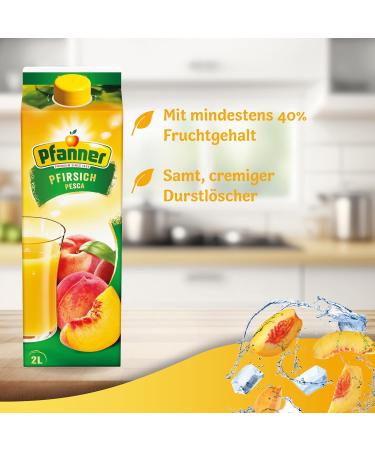 Buy Pfanner Peach Nectar 2L - 40% Fruit Content | Premium Peach Drink - International Shipping - Buy Online on GoSupps.com