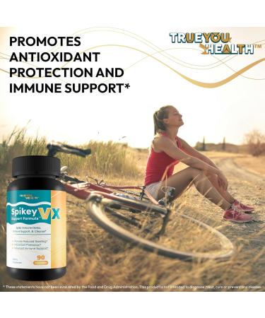 True You Health Spikey VX Support Formula - Our Best Spike Support Formula for Immune System Detox - Daily Zinc Immunity Capsules Vitamin C Immune Boost - Feel The Wellness Spike Detox The Wellness - Buy Online on GoSupps.com