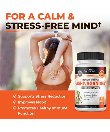 Extra Strength Ashwagandha Capsules (2 Month Supply) Plus Turmeric Curcumin with Black Pepper Extract 1500mg Complex (Trial Size) - Buy Online on GoSupps.com