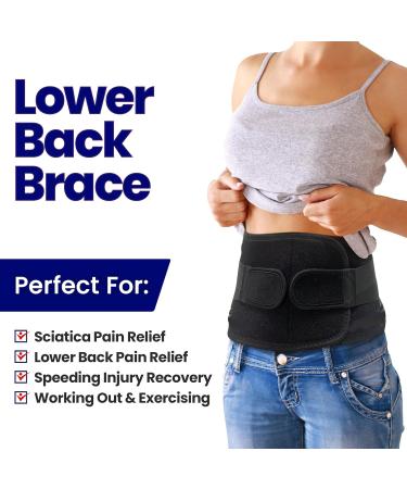 Lower Back Brace Support | Breathable Lumbar Belt for Sciatica & Herniated Disc Pain Relief | Adjustable Support for Heavy Lifting & Scoliosis | Medium Size - Buy Online on GoSupps.com