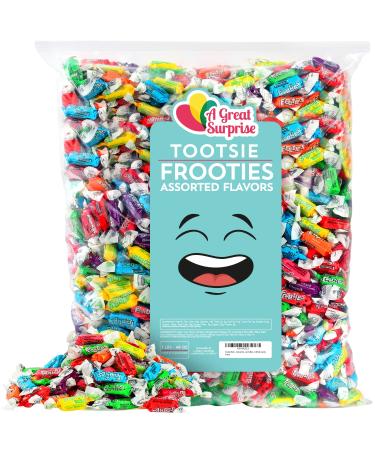 Tootsie Frooties - Tootsie Roll Fruit Chews - Tootsie Frooties Assorted Flavored Taffies 3 LB Bulk Candy