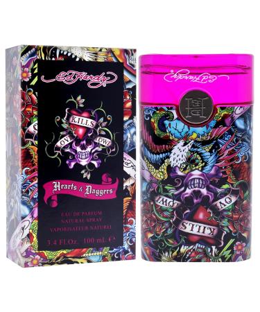 Christian Audigier Hardy Hearts & Daggers Eau De Parfum Spray for Women 3.4 Ounce Fresh 3.4 Fl Oz (Pack of 1) - Buy Online on GoSupps.com