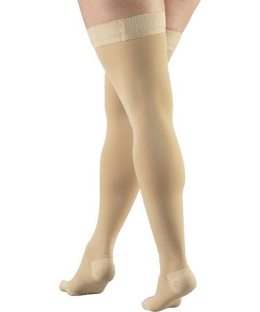 Truform 20-30 mmHg Thigh High Compression Stockings - Beige, Large (1 Pair) - Buy Online on GoSupps.com