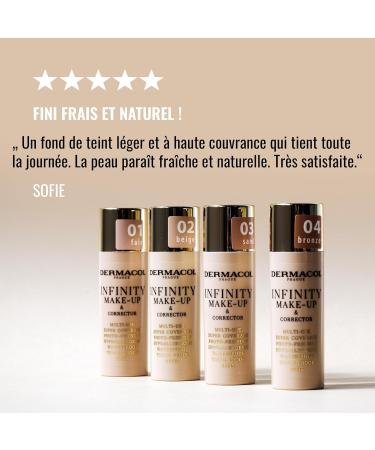 Dermacol Infinity maquillage et correcteur Multi-usages Super couvrance Adapt la photo Hypoallerg nique Waterproof Touch-proof SPF 15 03 - Sand 20 g (Lot de 1) no. 03 - Buy Online on GoSupps.com