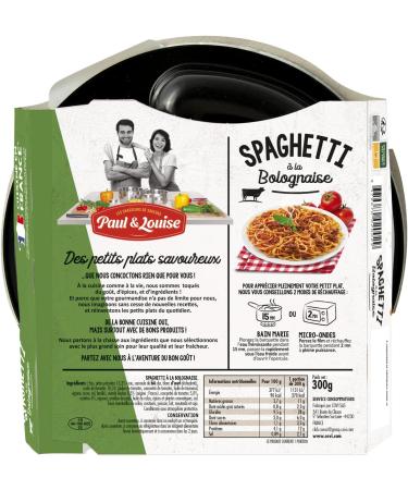 Paul & Louise Spaghetti Bolognese 300 g - Ready in 2 min - 100% meat from France - Buy Online on GoSupps.com