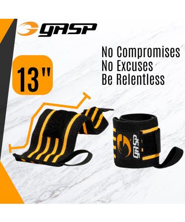 GASP Men's Hardcore Wrist Wraps - Durable Black Fitness Support for Weightlifting & Gym Workouts - Buy Online on GoSupps.com