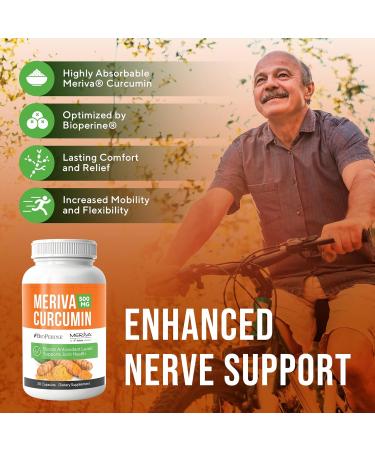 NERVE RENEW Meriva Curcumin with Black Pepper and Bioperine - Antioxidant Boost Nerve Support Supplement - 30 Capsules 30 Count (Pack of 1) - Buy Online on GoSupps.com