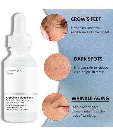 Argireline Solution 10% Anti Wrinkle Serum - Anti Aging Serum for Face Argireline Serum - Deep Wrinkle Reducer Anti Aging Promote Collagen Peptides Serum for a Revitalized Youthful Glow - Buy Online on GoSupps.com