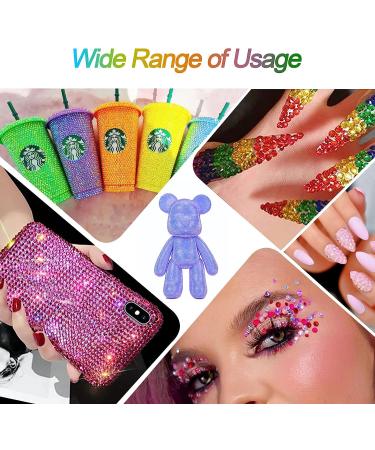 AUREHEN 10000PCs White Resin Flat Back Rhinestones Kit with Tools for Nail Art & DIY Decoration - Buy Online on GoSupps.com