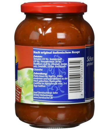 Buy Bernbacher Pasta Sauce Basilico - 4 Pack (4 x 0.4 kg) | Premium Quality Italian Sauce for International Shipping - Buy Online on GoSupps.com