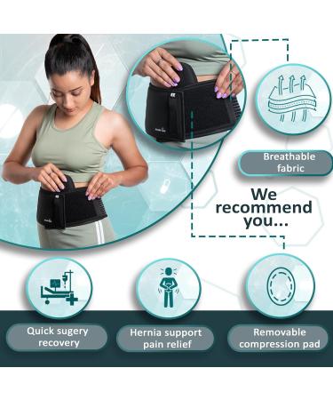 Wonder Care Umbilical Fragment Belt - Inguinal Hernia & Belly Binder with Removable Compression Pads for Pain Relief (Men/Women Size M 32-35) - Buy Online on GoSupps.com