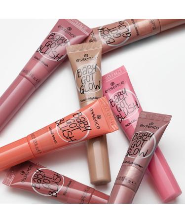 Essence Baby Got Glow Liquid Highlighter No. 20 Violet - Vegan Oil-Free Paraben-Free - 3 Pack (3x10ml) - Shiny Easy to Remove Perfect for Every Skin Tone - Buy Online on GoSupps.com