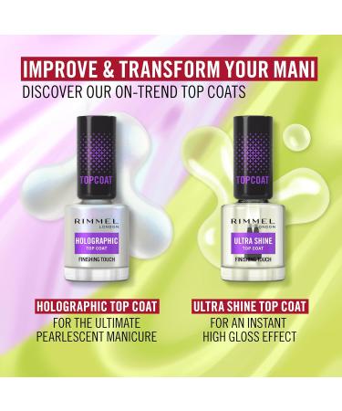 Rimmel London Holographic Nail Polish Top Coat - Buy Online on GoSupps.com