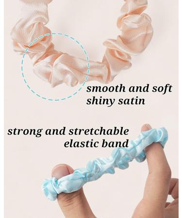 Silk Hair Scrunchies Set - 24 Soft Silk Hair Ties for Women, Ponytail Holders for Curly, Thick, Thin Hair - Buy Online on GoSupps.com