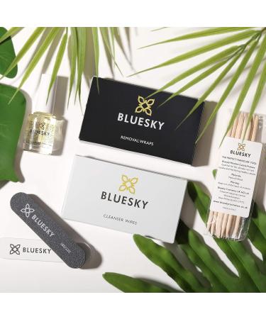 BLUESKY Gel Nail Polish Remover Kit Remove and Revive Set 20 Acetone Remover Wraps 20 Cleanser Wipes 10 Cuticle Pushers Cuticle Oil Nail File & Buffer - Buy Online on GoSupps.com