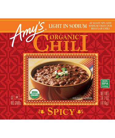 Amy's Chili Light in Sodium Spicy Gluten Free Organic Vegetarian 14.7 Oz (12 Pack) - Buy Online on GoSupps.com