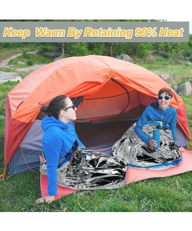 Jerify 12 Pcs Emergency Sleeping Bags - Lightweight Thermal Sack for Camping, Hiking & Outdoor Survival - Buy Online on GoSupps.com