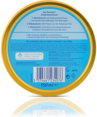 Penate Cream for Sensitive Baby Skin - Soothing Wound Protection Cream (150 ml) | 3-Phase Diaper Area Care - Buy Online on GoSupps.com