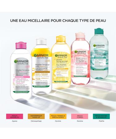 Garnier SkinActive Micellar Cleansing Water for Sensitive Skin - Mild Facial Cleanser & Gentle Make-Up Remover - 400ml | Shop Internationally - Buy Online on GoSupps.com