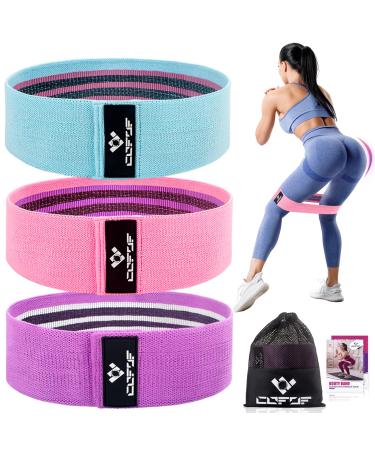 Resistance bands fitness band booty sport bands resistance tapes for hip leg training strength training muscle building yoga 3er set Blue Pink purple - Buy Online on GoSupps.com
