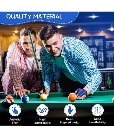 Junkin 15 Pcs 3 Fingers Elastic Billiard Pool Gloves - For Women and Men Left Hand - Buy Online on GoSupps.com