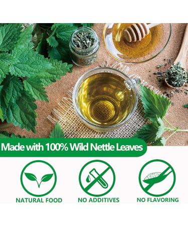  ULTHMOK ULTHMOK Premium 100% Chives Nettle Tea Bags - Made from 100% Wild Nettle Leaves - Additive Free & Caffeine Free - Soft & Nourishing - Buy Online on GoSupps.com