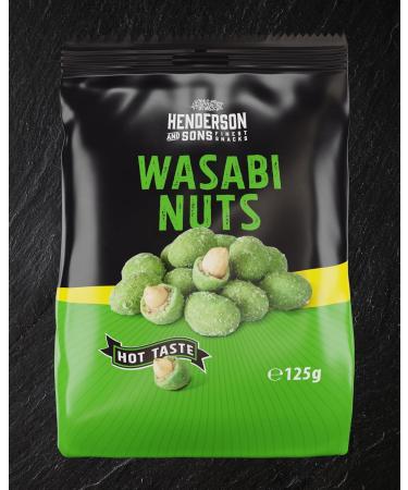 Henderson and Sons N ss Wasabi Nuts - Spicy Roasted Peanuts in Crispy Dough - 125g Bag - International Shipping Available - Buy Online on GoSupps.com