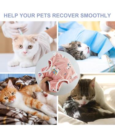 Professional Cat Recovery Suit - After Surgery Anti-Trim Wear for Belly Wounds & Skin Diseases | L Size Pink - Buy Online on GoSupps.com